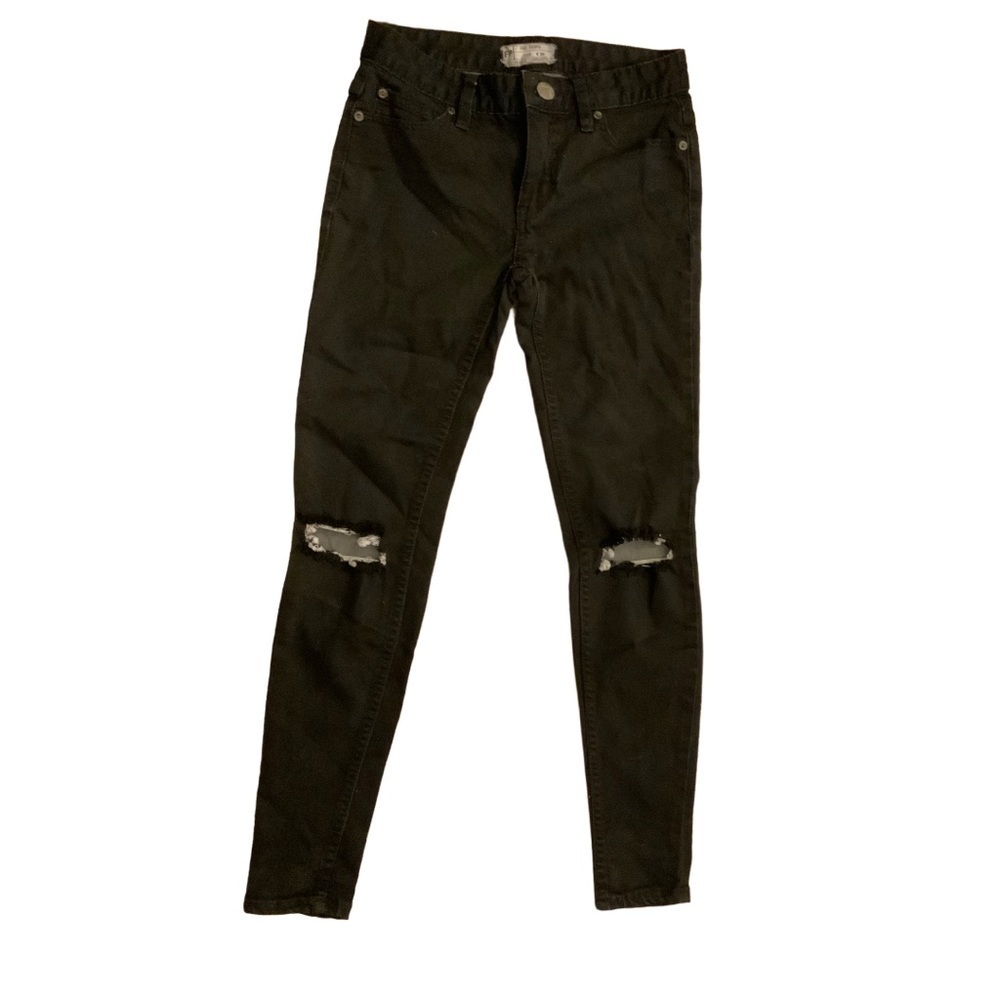 FREE people jeans SZ 24 Black distressed